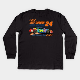 Jeff Gordon 24 Nascar Vintage Kids Long Sleeve T-Shirt